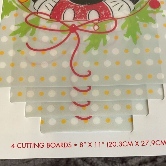 Disney Mickey Mouse Christmas flexible cutting boards set of 4 NWT - Picture 3 of 7